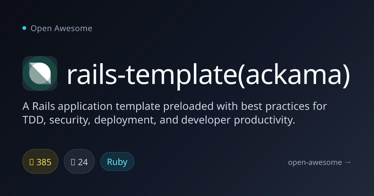 rails-template(ackama) — Rails App Template with Best Practices | Open ...