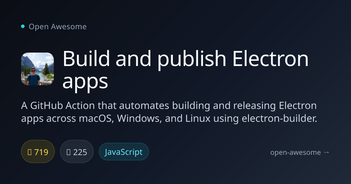 Build and publish Electron apps — GitHub Action for Electron Apps ...