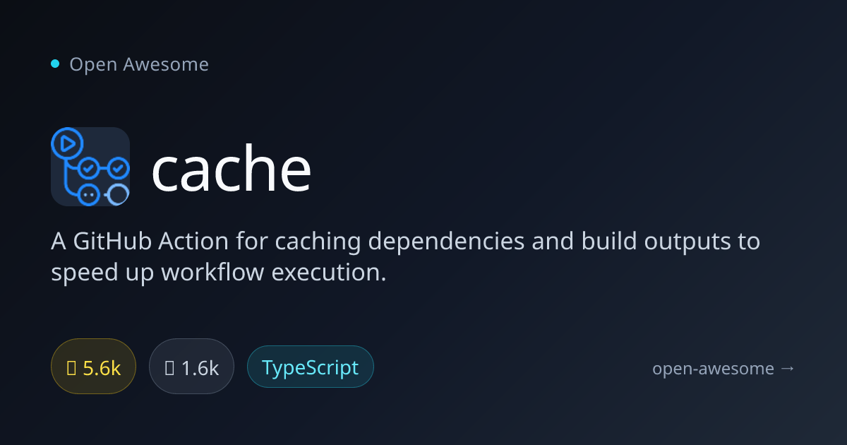 cache — GitHub Action for Caching | Open Awesome