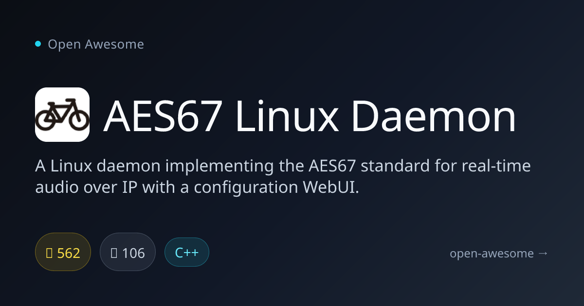 AES67 Linux Daemon — AES67 Audio Over IP Daemon | Open Awesome