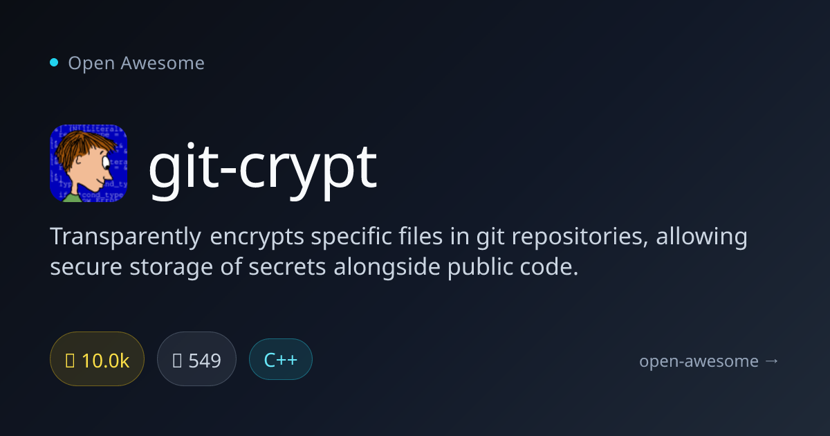 git-crypt — Git File Encryption Tool | Open Awesome