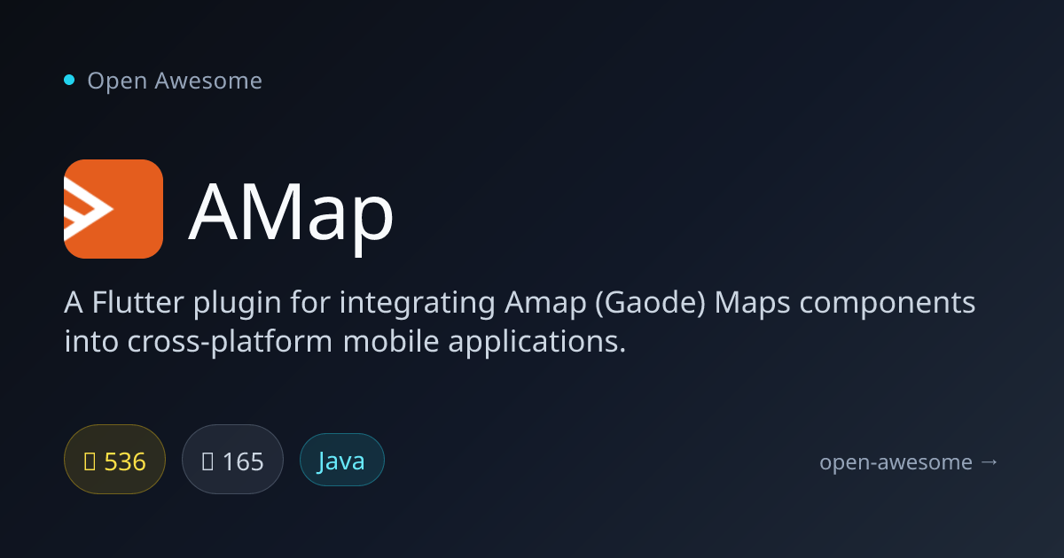 AMap — Flutter Plugin for Amap Maps | Open Awesome