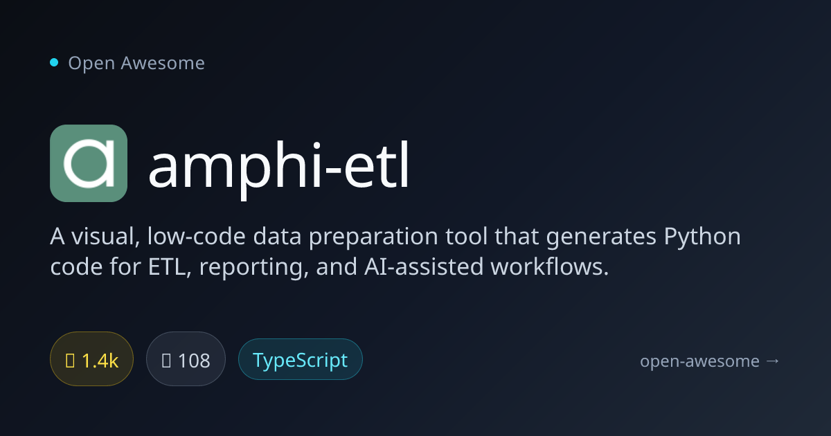 amphi-etl — Visual Low-Code Data Tool | Open Awesome