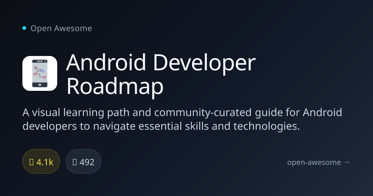 Android Developer Roadmap — Visual Android Learning Path | Open Awesome
