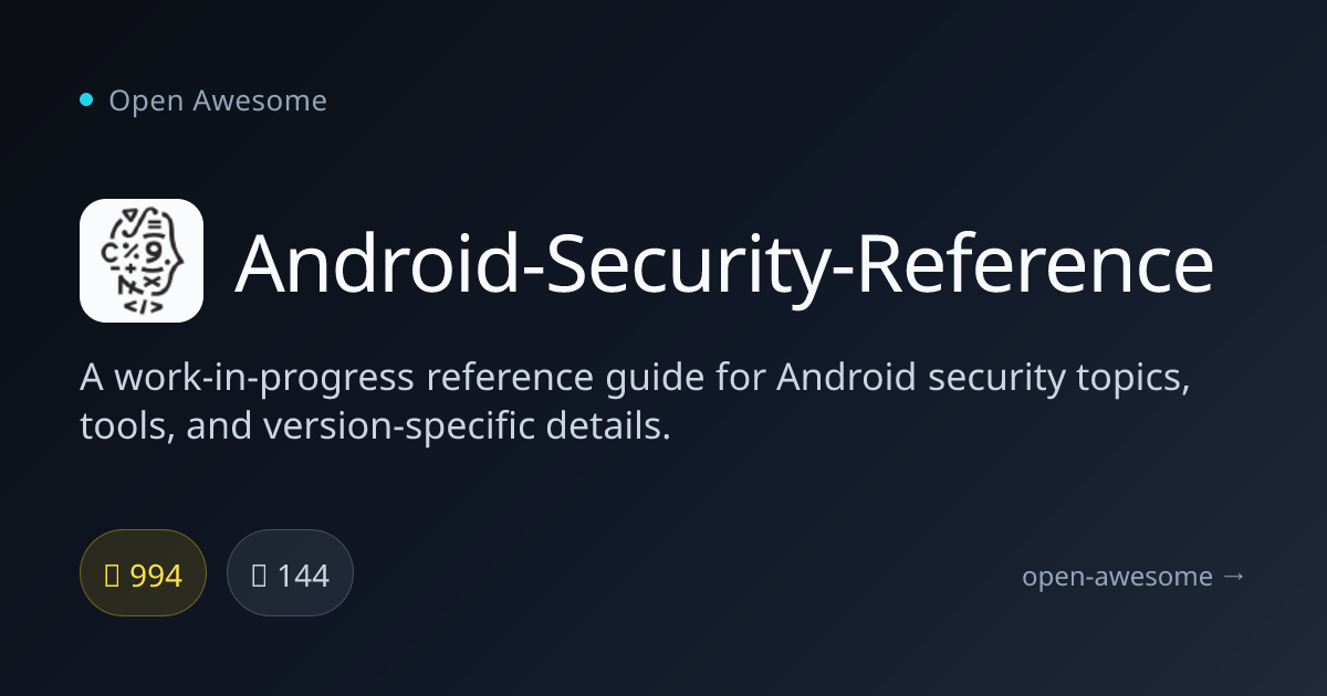 Android-Security-Reference — Android Security Reference Guide | Open ...