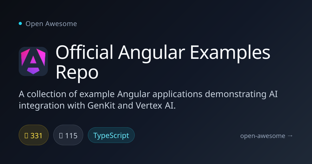 Official Angular Examples Repo — Angular AI Integration Examples | Open ...