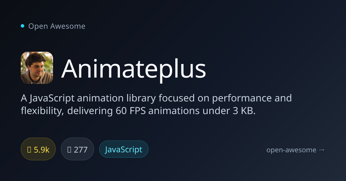 Animateplus — JavaScript Animation Library | Open Awesome