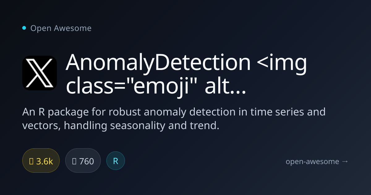 AnomalyDetection — R Package for Time Series Anomalies | Open Awesome