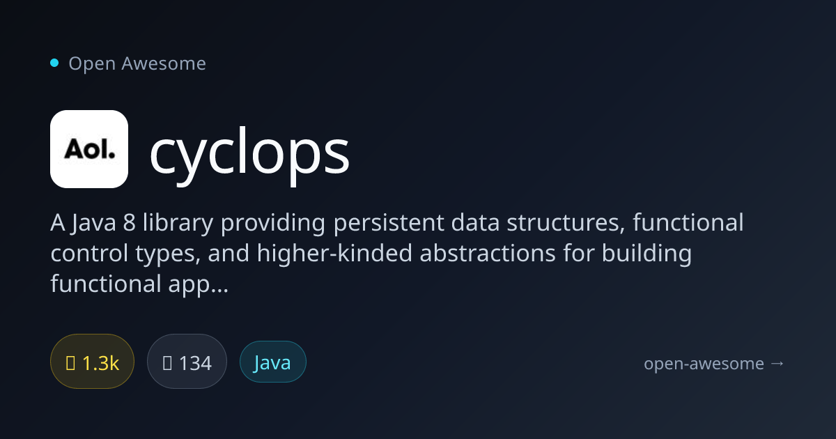 cyclops — Java 8 Functional Data Structures | Open Awesome