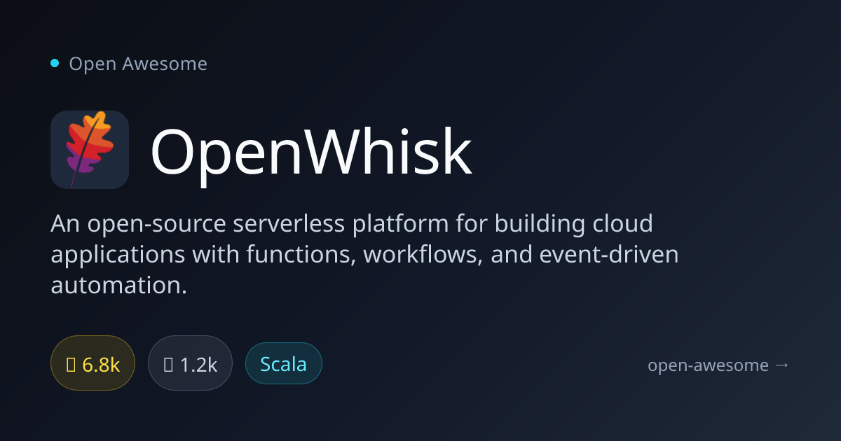 OpenWhisk — Open Source Serverless Cloud Platform | Open Awesome