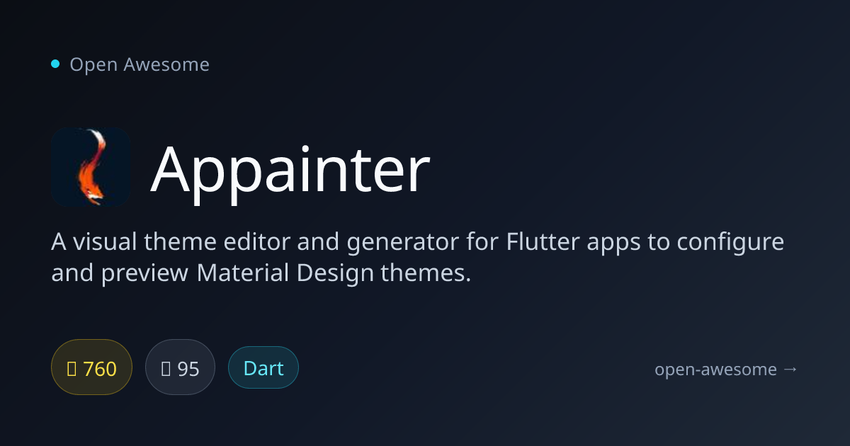 Appainter — Flutter Material Theme Editor | Open Awesome