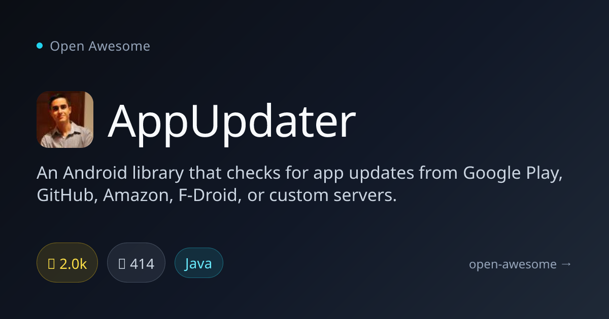 AppUpdater — Android App Update Checker | Open Awesome