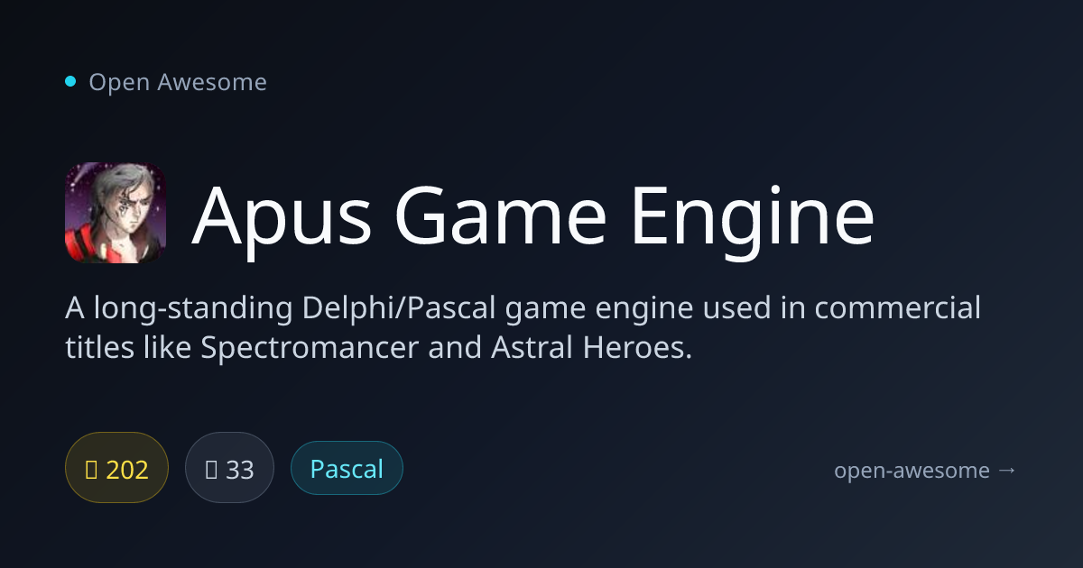 Apus Game Engine — Delphi/Pascal Game Engine | Open Awesome