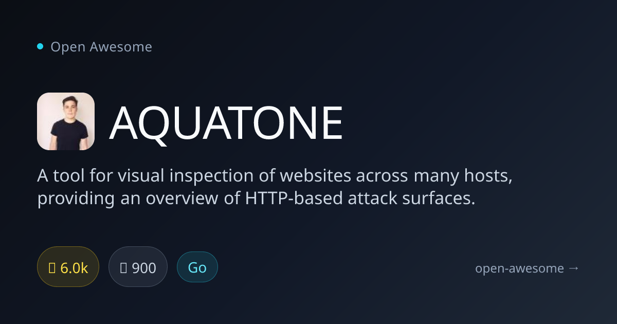 AQUATONE — Website Visual Inspection Tool | Open Awesome