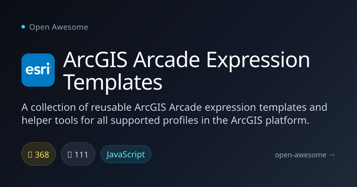 ArcGIS Arcade Expression Templates — ArcGIS Arcade Expression Templates ...