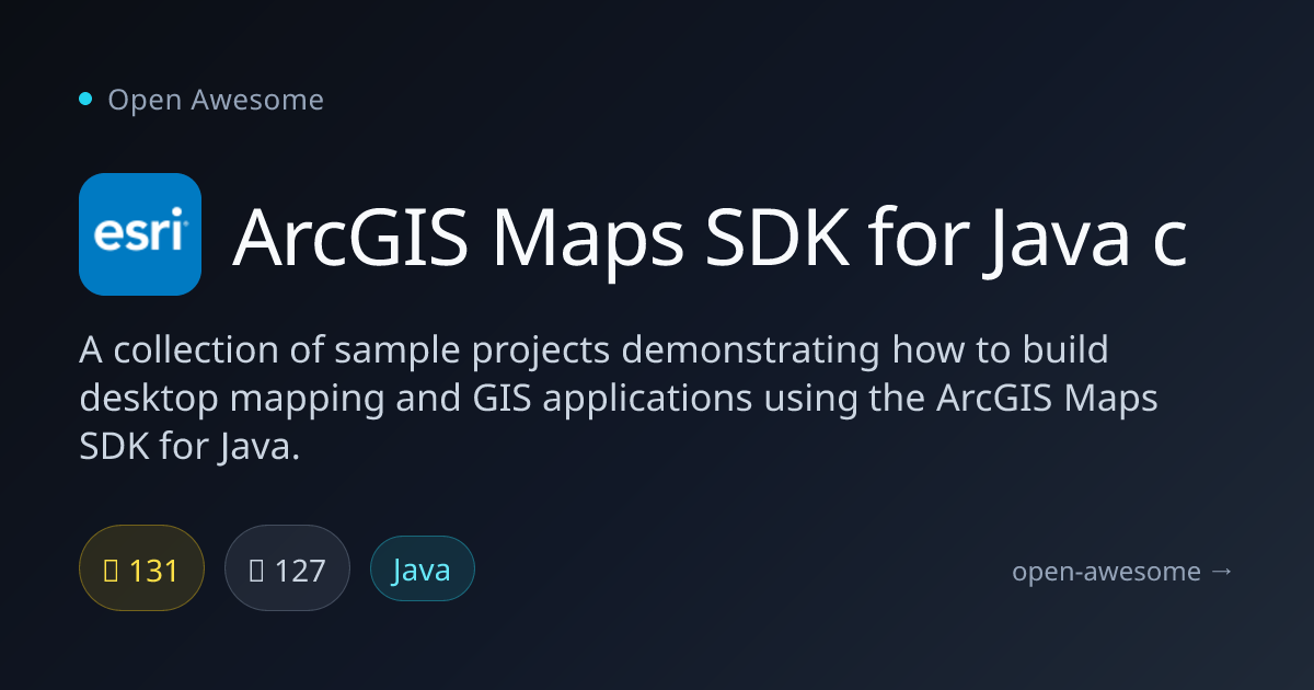 ArcGIS Maps SDK for Java c — Sample Projects for ArcGIS Java SDK | Open ...