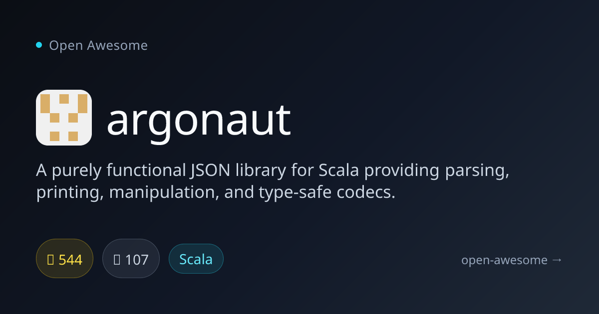 argonaut — Functional JSON Library for Scala | Open Awesome