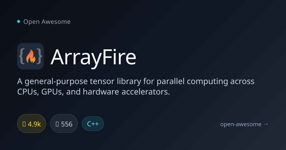 ArrayFire — Tensor Library for Parallel Computing | Open Awesome
