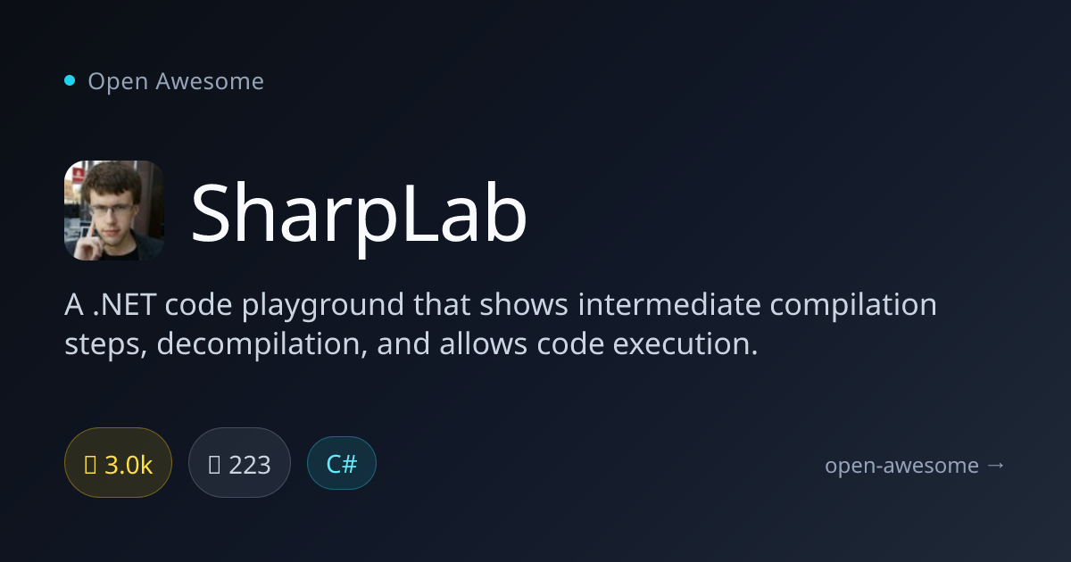 SharpLab — .NET Code Playground & Decompiler | Open Awesome