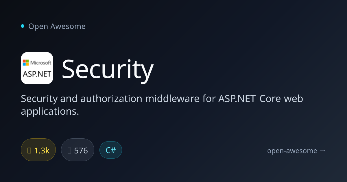 Security — ASP.NET Core Security Middleware | Open Awesome