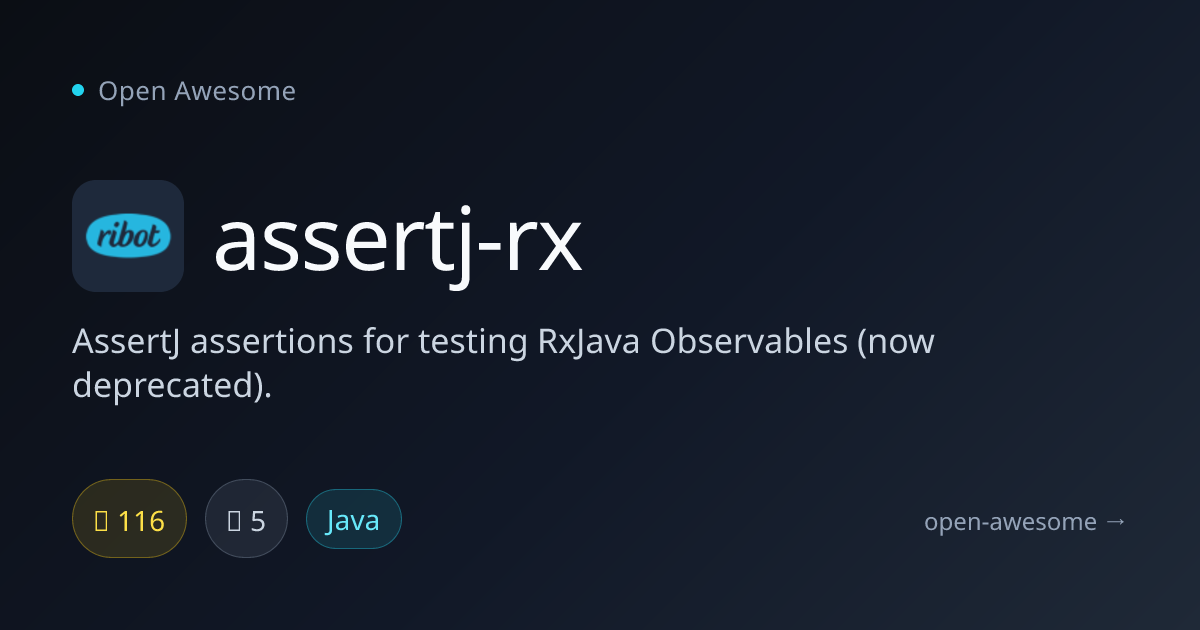 assertj-rx — RxJava Observable Assertions | Open Awesome
