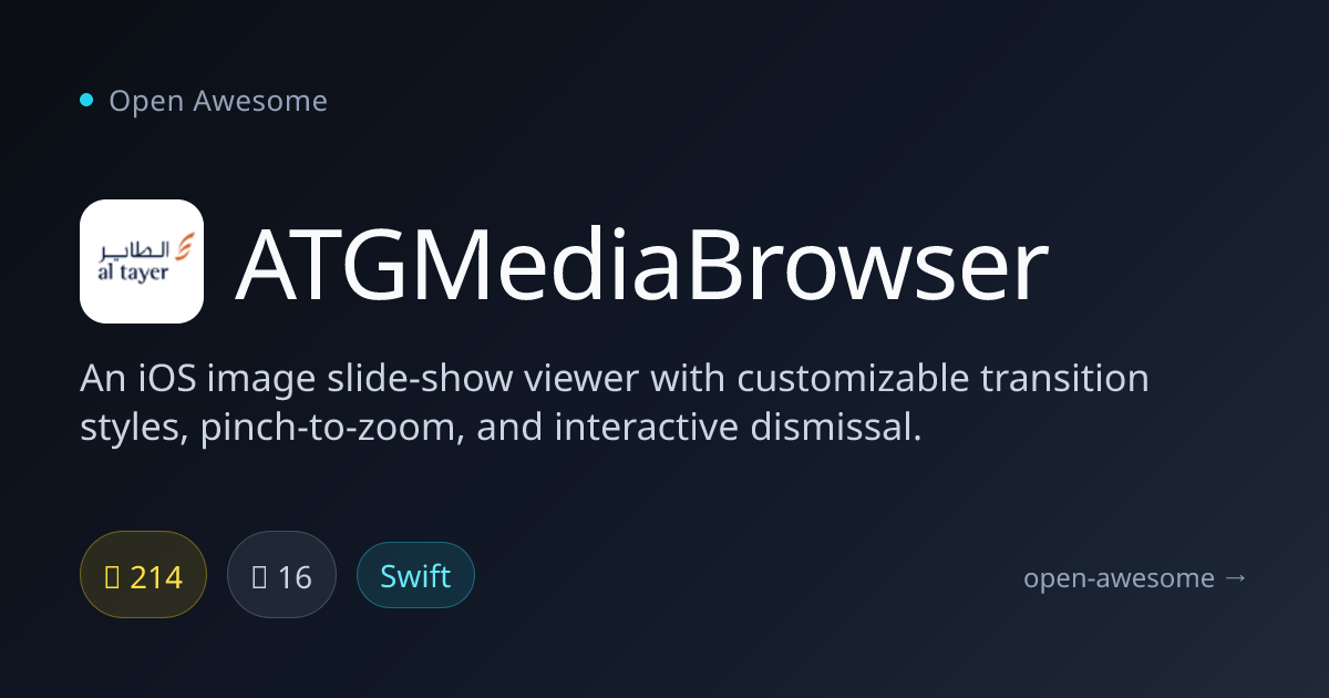 ATGMediaBrowser — iOS Image Slide-Show Viewer | Open Awesome