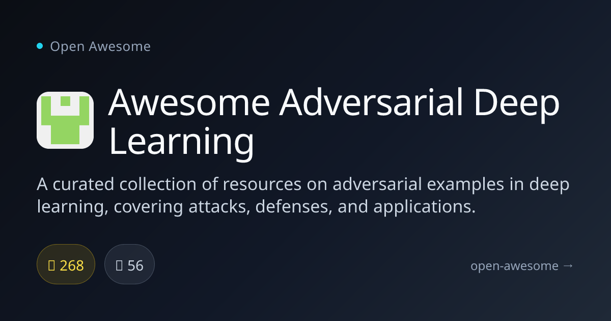 Awesome Adversarial Deep Learning — Adversarial Deep Learning Resources ...