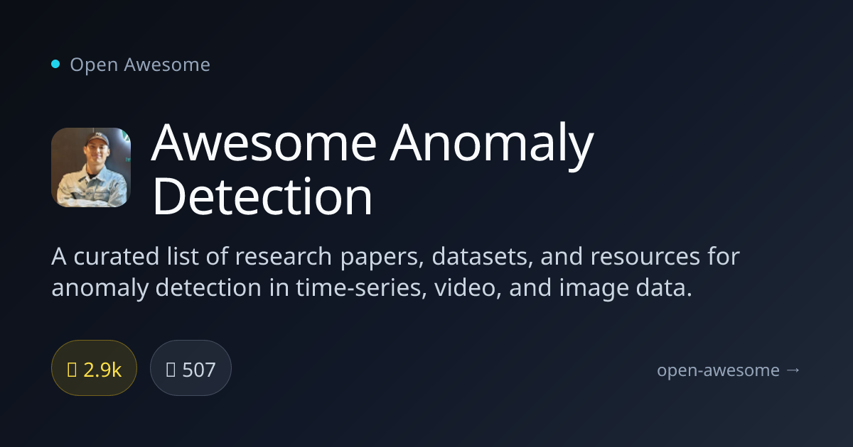 Awesome Anomaly Detection — Anomaly Detection Resources List | Open Awesome