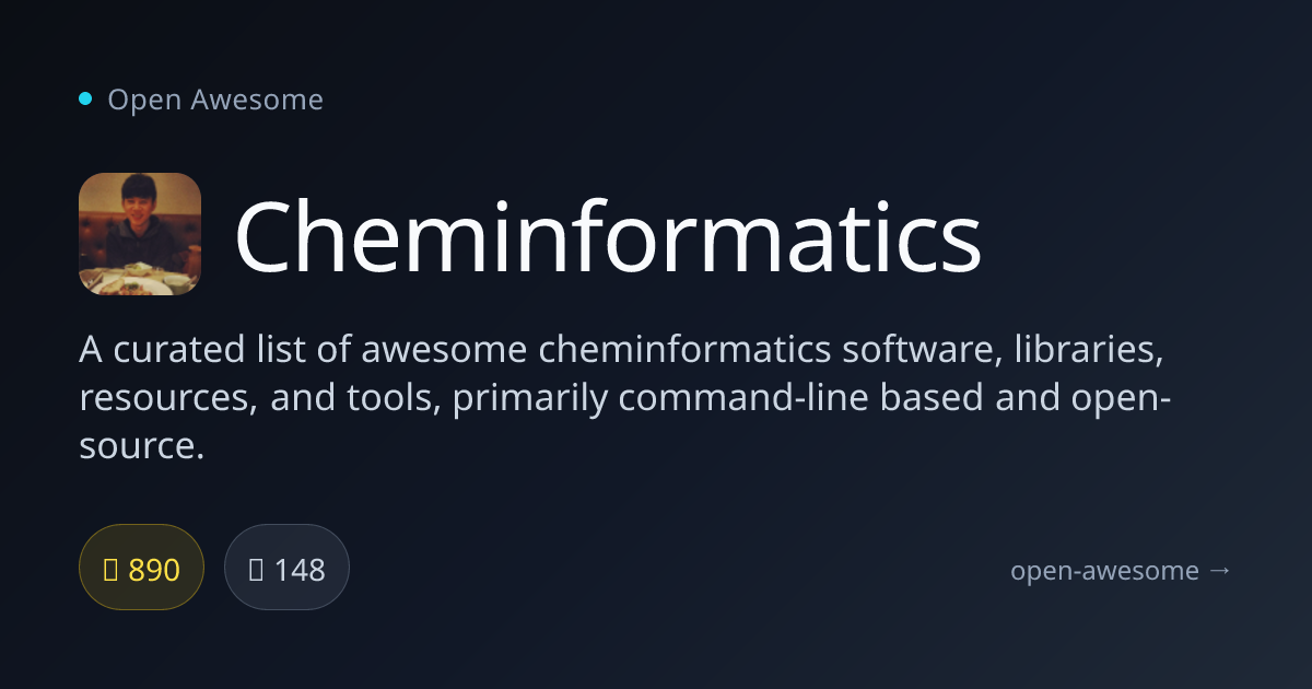 Cheminformatics — Awesome Cheminformatics Tools List | Open Awesome