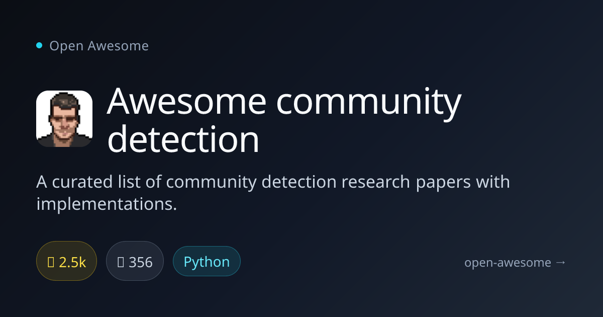 Awesome community detection — Community Detection Research Papers ...