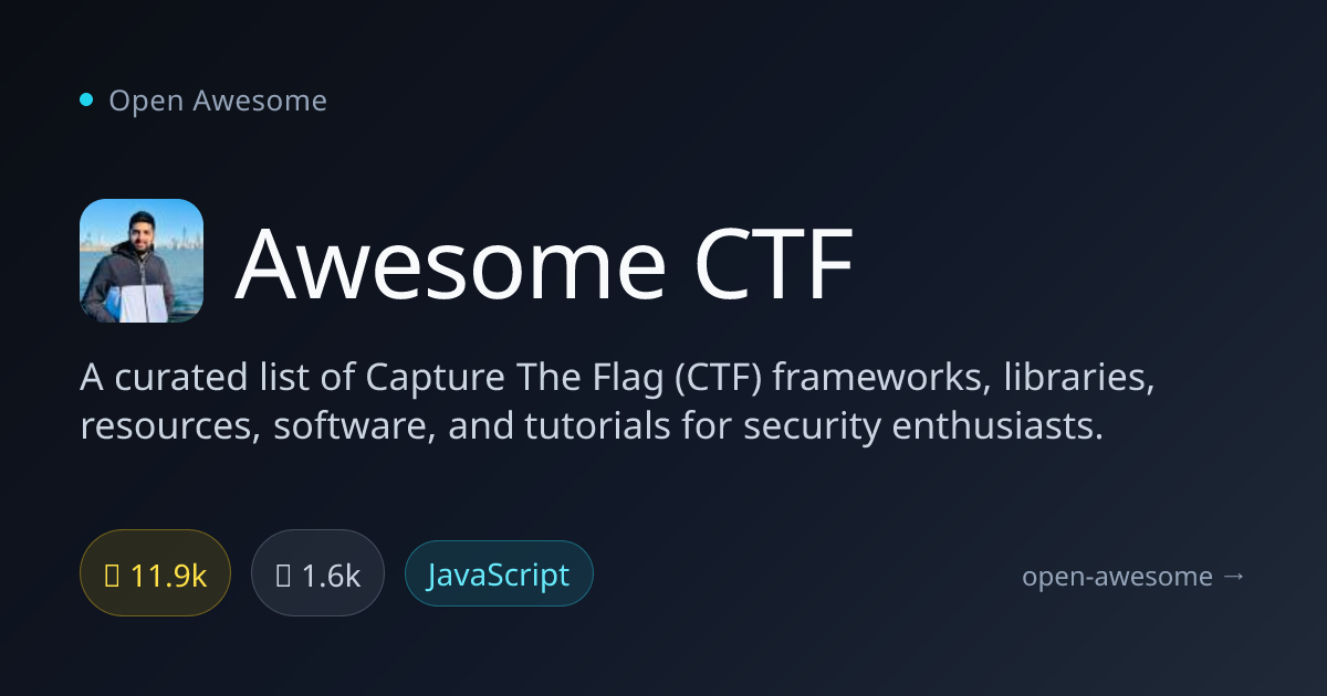 Awesome CTF — CTF Resources & Tutorials | Open Awesome