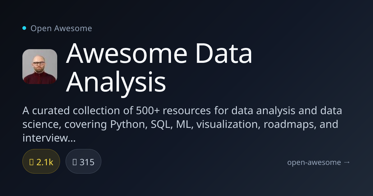 Awesome Data Analysis — Curated Data Science Resources | Open Awesome
