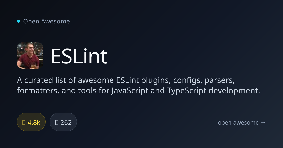 ESLint — JavaScript & TypeScript Linting Tools | Open Awesome