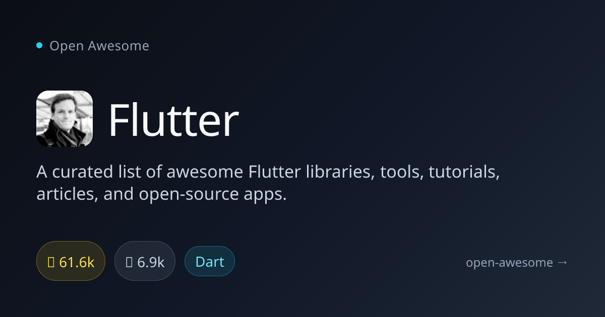 Flutter — Awesome Flutter Resources | Open Awesome