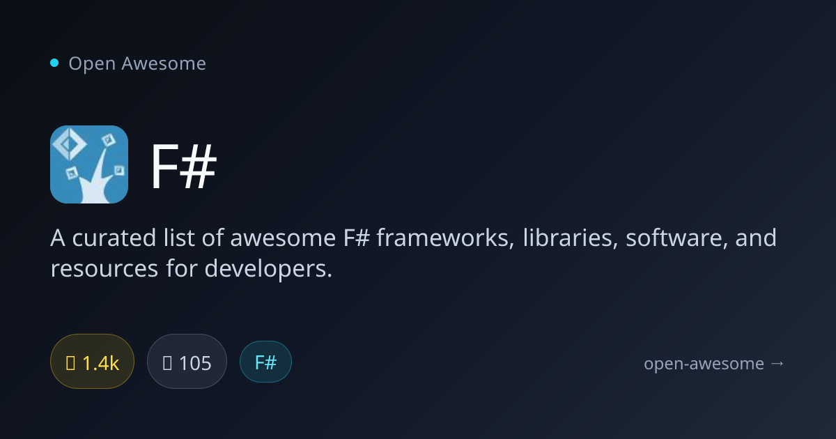 F# — Awesome F# Frameworks & Libraries | Open Awesome