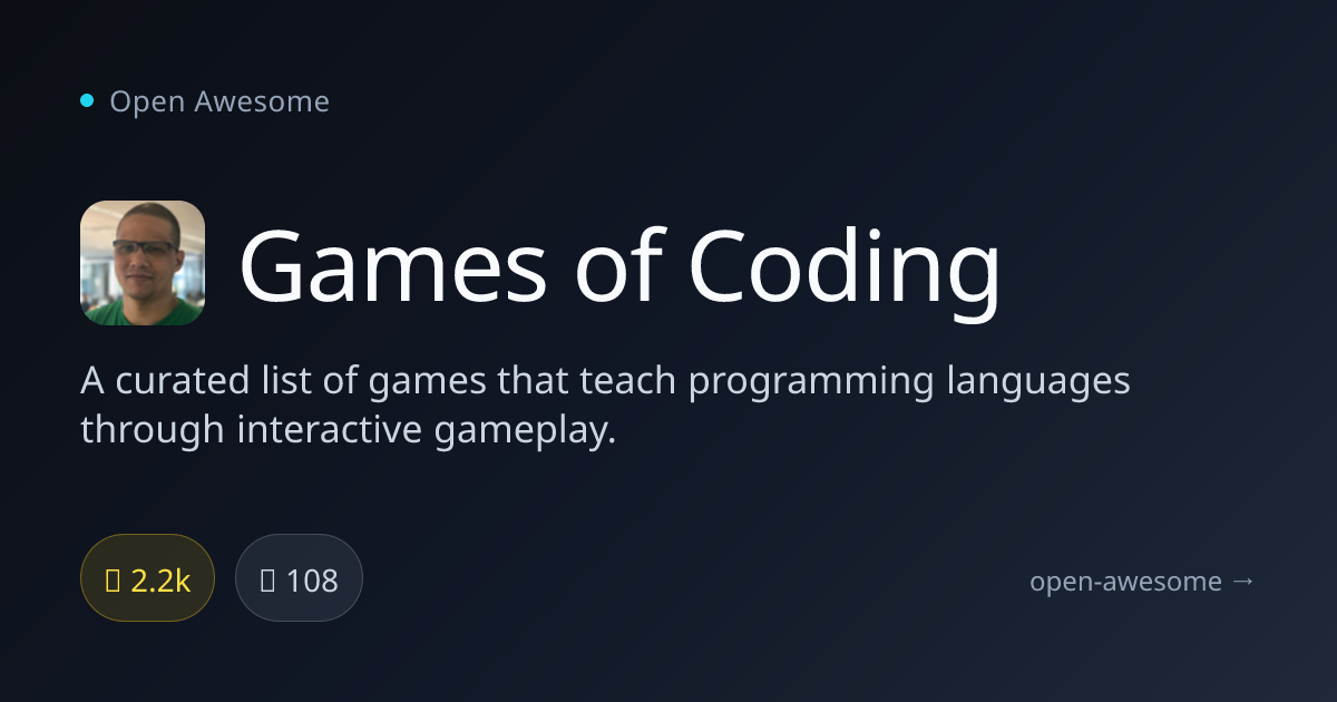 Games of Coding — Interactive Programming Learning Games | Open Awesome