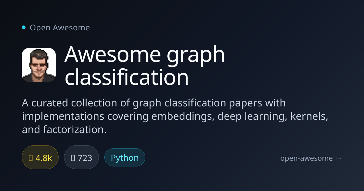 Awesome graph classification — Graph Classification Papers | Open Awesome