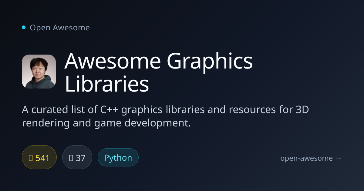 Awesome Graphics Libraries — C++ Graphics Libraries List | Open Awesome