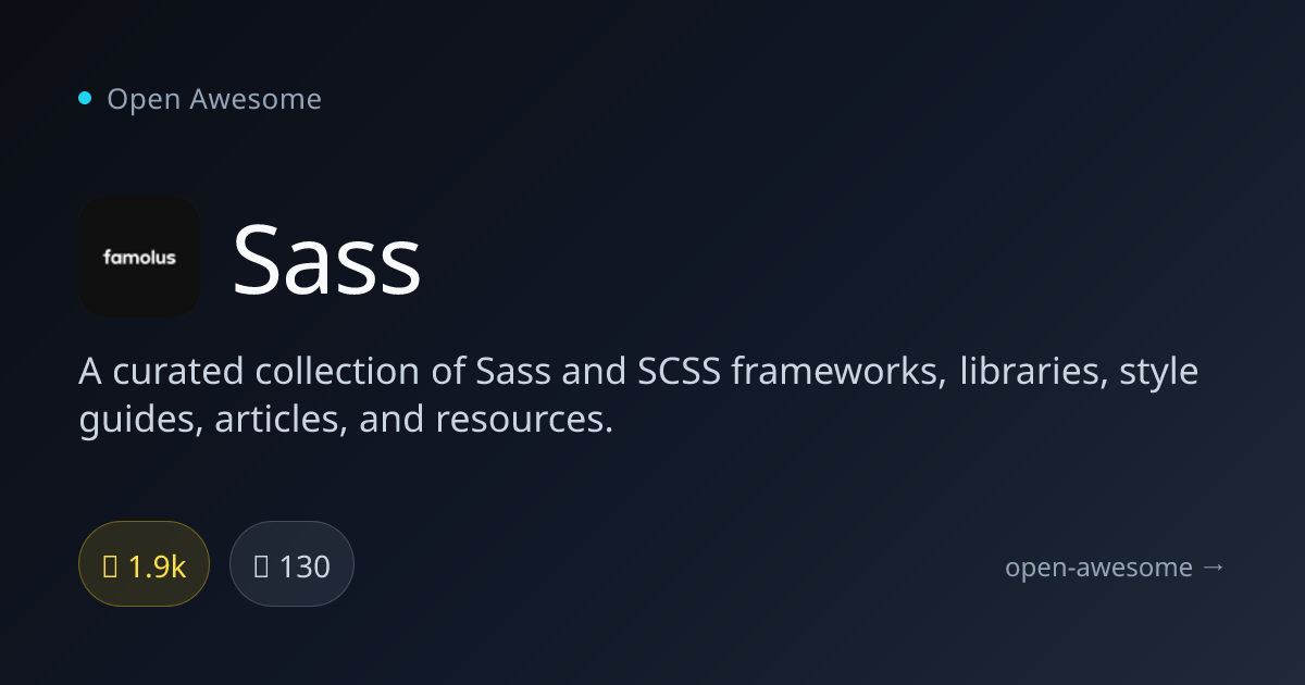 Sass — Sass & SCSS Frameworks Collection | Open Awesome