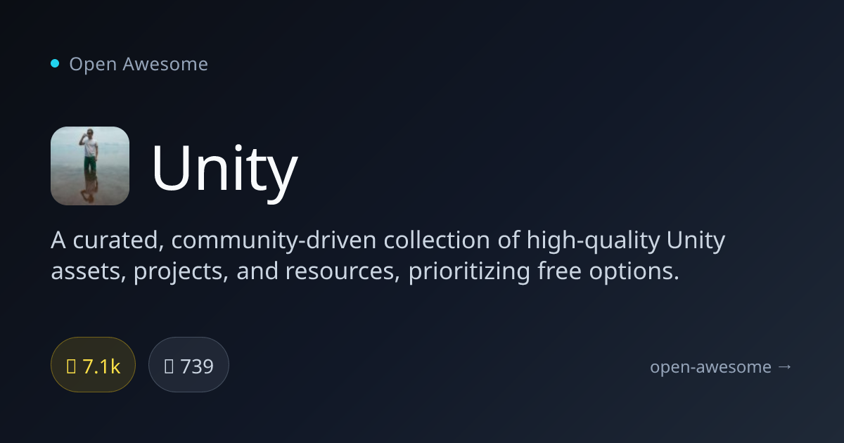 Unity — Community Unity Assets Collection | Open Awesome