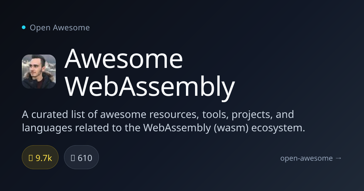 Awesome WebAssembly — WebAssembly Resource List | Open Awesome