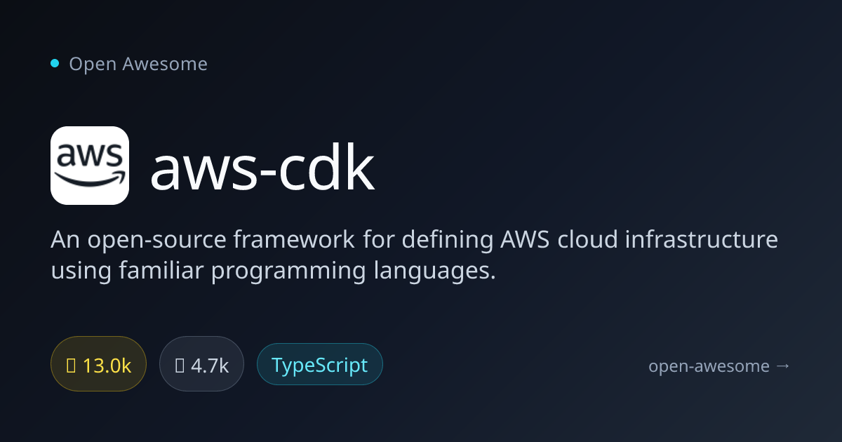 aws-cdk — AWS Infrastructure as Code | Open Awesome