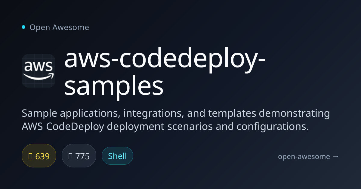 aws-codedeploy-samples — AWS CodeDeploy Examples | Open Awesome
