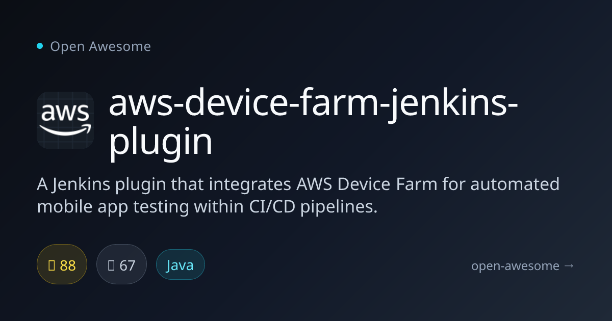 aws-device-farm-jenkins-plugin — Jenkins Plugin for AWS Device Farm ...