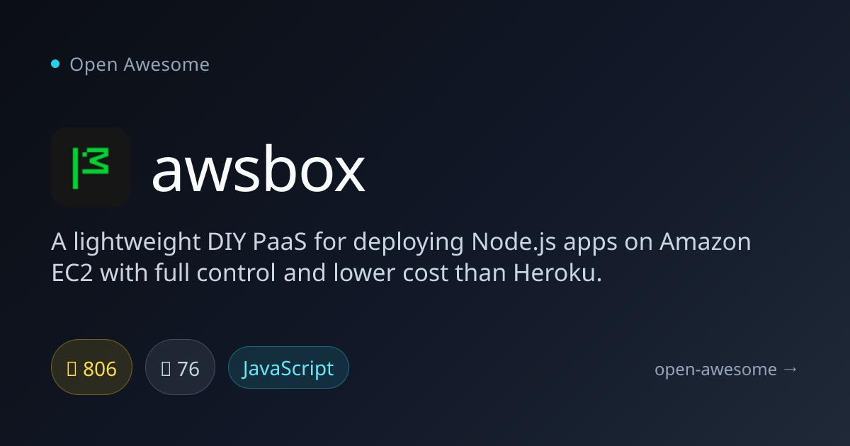 awsbox — Lightweight PaaS for Node.js Apps | Open Awesome
