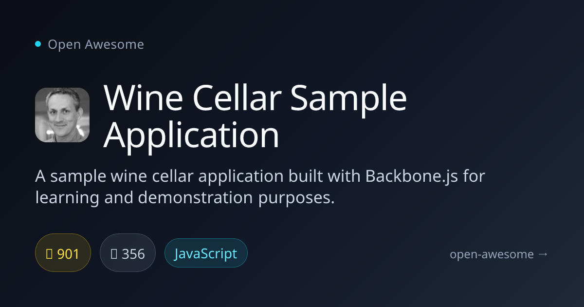 Wine Cellar Sample Application — Backbone.js Learning Demo | Open Awesome