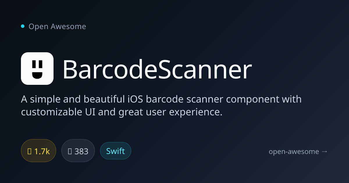 BarcodeScanner — iOS Barcode Scanner Component | Open Awesome