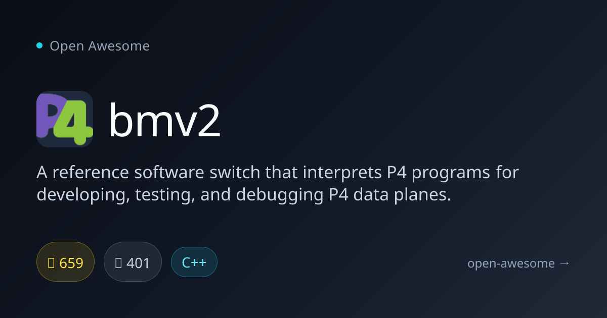 bmv2 — P4 Program Reference Switch | Open Awesome