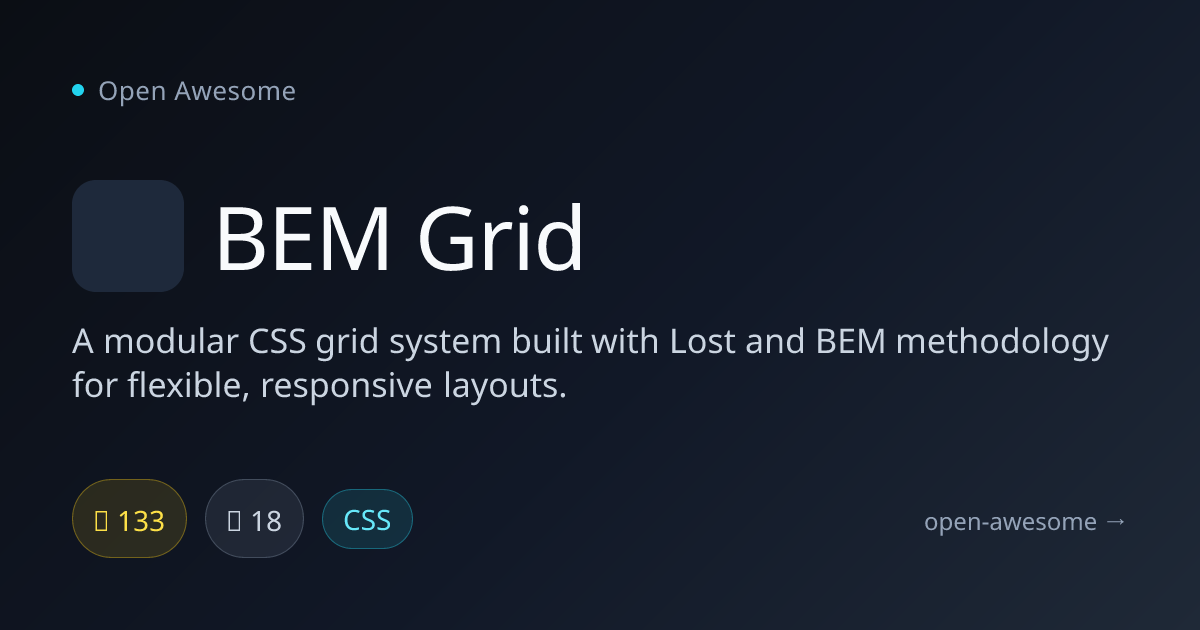 BEM Grid — Modular CSS Grid System | Open Awesome