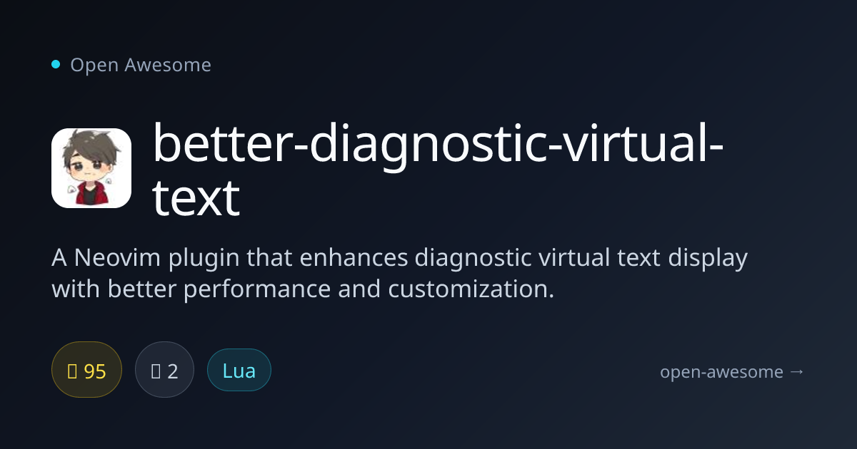 better-diagnostic-virtual-text — Neovim Diagnostic Text Enhancer | Open ...